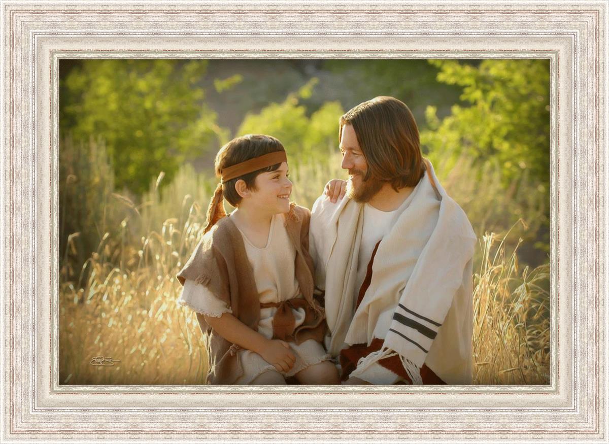 Of Such is the Kingdom of Heaven - Inspirational Christian Wall Art for Home & Church Decor - Perfect for Living Rooms, Bedrooms and Sunday School Classrooms