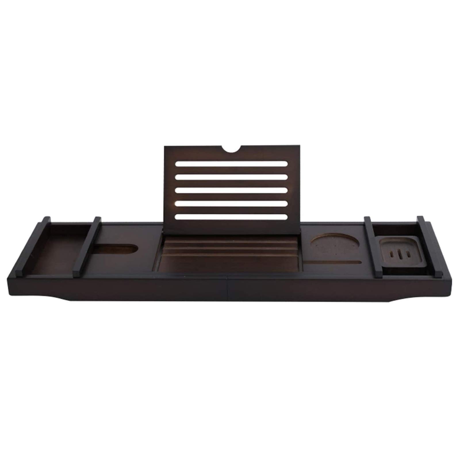 **Extendable Bamboo Bathtub Tray - Adjustable Bathtub Caddy with Wine Glass Holder, Book Stand & Phone Holder - Perfect for Relaxing Baths, Spa Nights & Self-Care Moments**