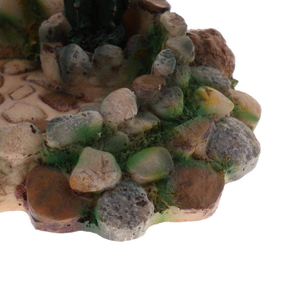 SECRET DESIRE Reptile Water Dish & Food Bowl - Heavy Stone Tray for Lizards, Tortoises, Snakes - Perfect Feeding Plate for Terrariums & Reptile Habitats (Use for Water, Food, or Decoration in Reptile Enclosures)