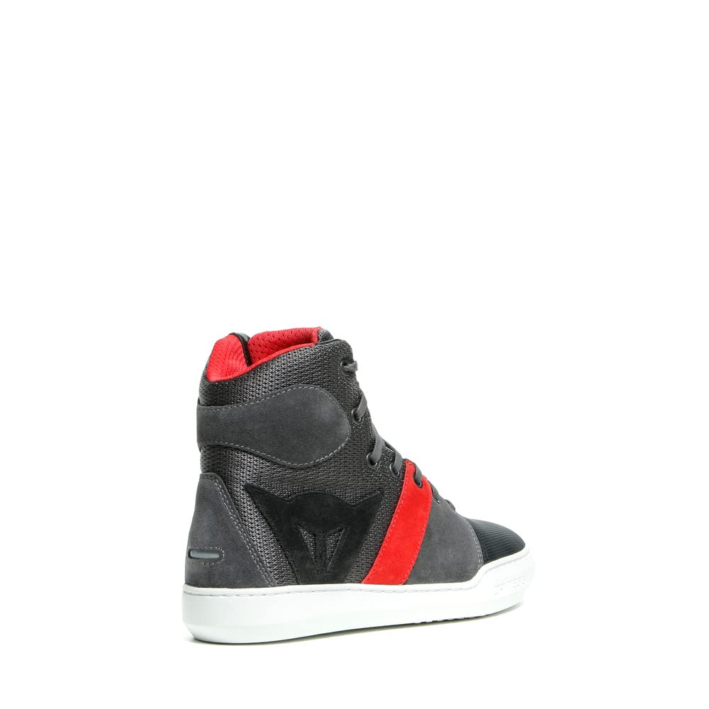 Dainese York Air Lady Shoes for Women - Breathable Comfort Sneakers in Phantom/Red, Size 38 | Perfect for Casual Wear, Walking & Light Sports Activities