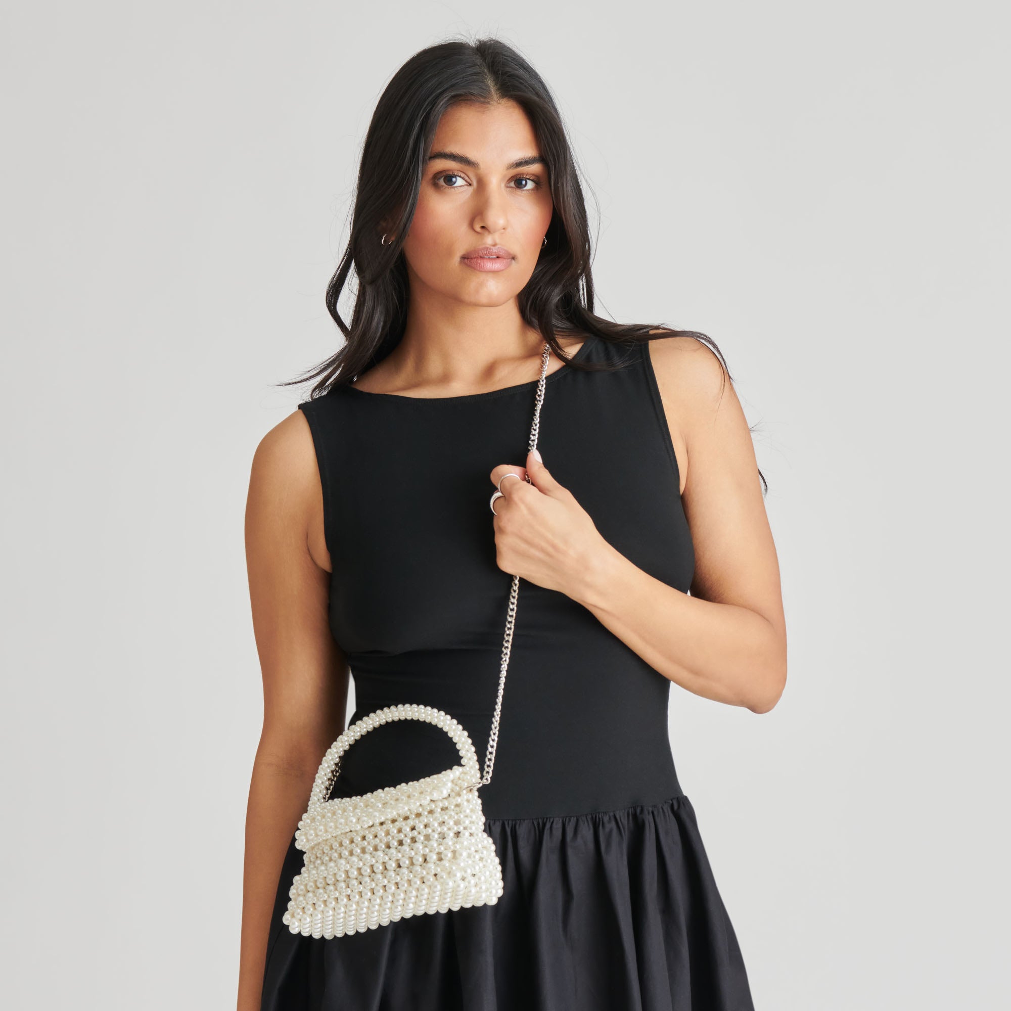 ELLOISE Luxury Pearl Handbag for Women - Elegant Clutch Purse with Pearl Accents | Perfect for Evening Parties, Weddings & Special Occasions