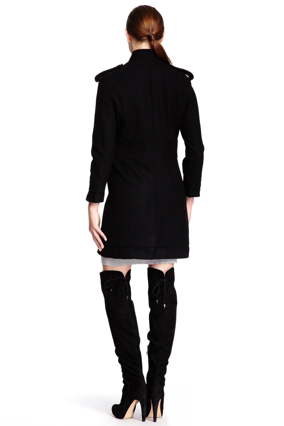 Women's Warm Wool Blend Coat - Long Sleeve Zip Up Overcoat Jacket for Winter | Perfect for Office, Travel & Outdoor Activities