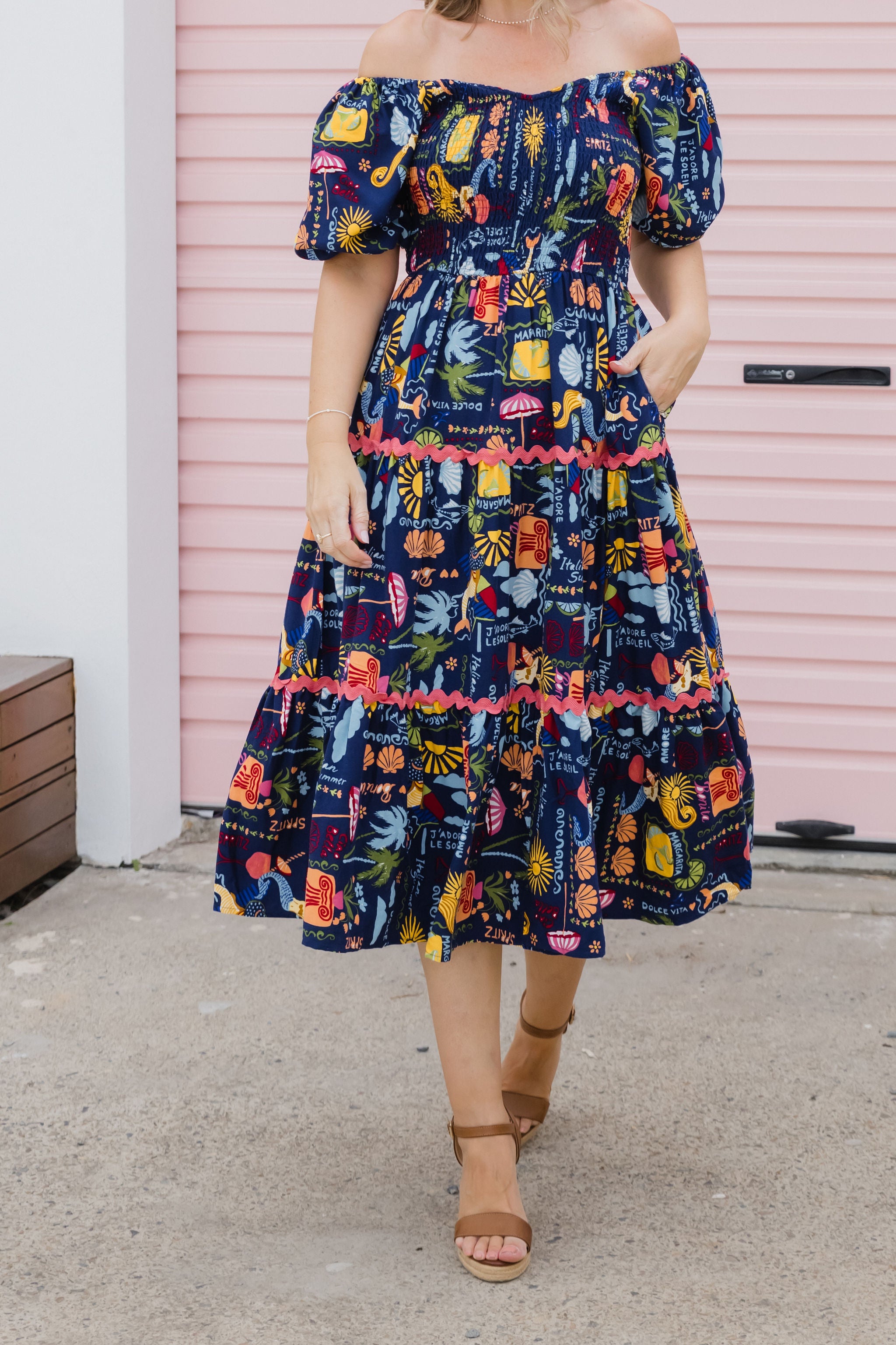 Peri Midi Dress - Flowy Euro Summer Dress for Women | Perfect for Beach Vacations, Date Nights & Summer Parties