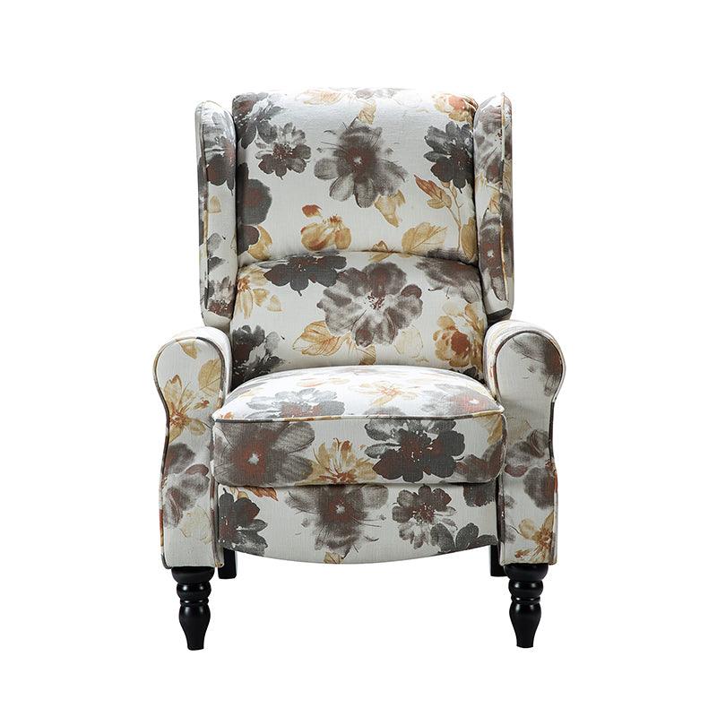 Erdeni Upholstered Manual Wingback Recliner Chair - Comfortable Living Room Armchair with Smooth Reclining Mechanism - Perfect for Home Theater, Reading Nook & Relaxation