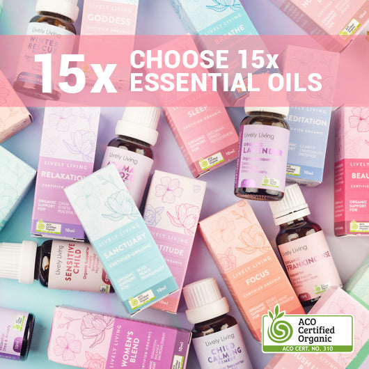 15-Pack Organic Essential Oils Set - Choose Any 15 Scents + Free Bonus Gifts - Perfect for Aromatherapy, Diffusers & DIY Beauty Products