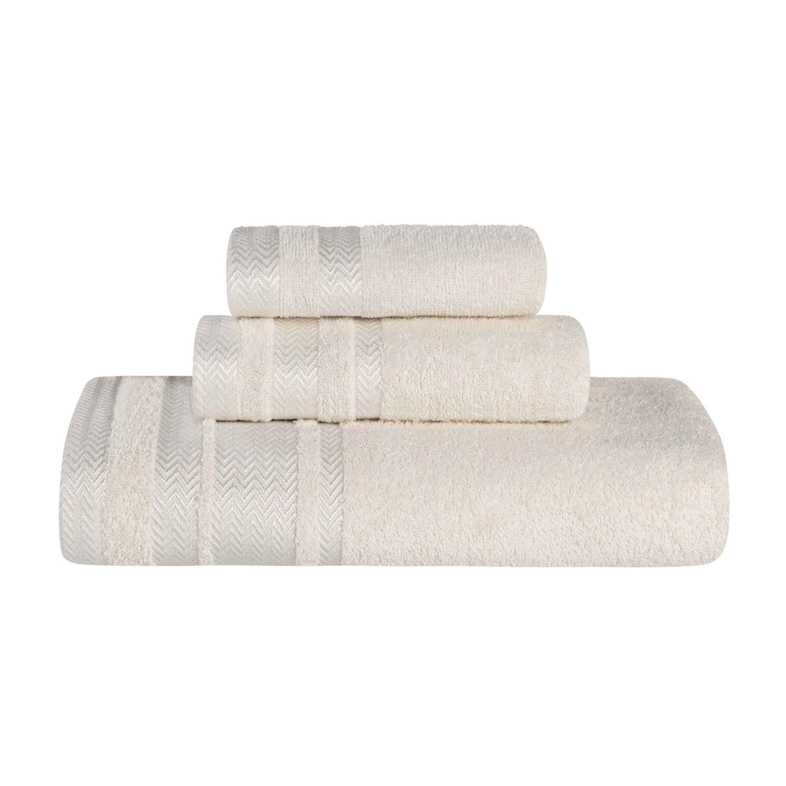 Premium Hays Cotton Medium Weight 3-Piece Bath Towel Set - Soft & Absorbent for Spa, Gym, and Home Use