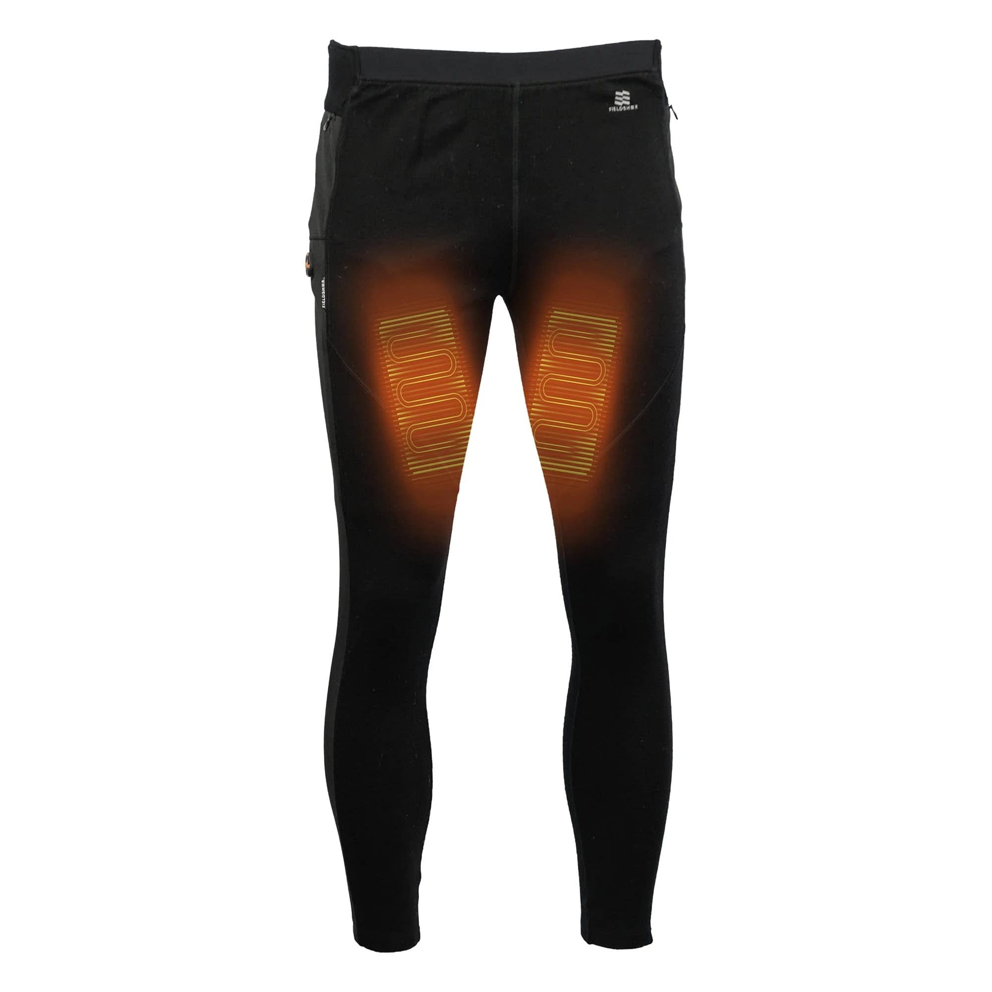Fieldsheer Merino Men's Heated Pants with Rechargeable Battery Pack - Thermal Winter Base Layer for Skiing, Snowboarding & Outdoor Activities