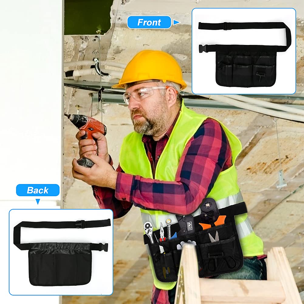 **Adjustable Gardening Tool Waist Bag Belt – 7-Pocket Canvas Utility Pouch for Garden Tools, Home Decor Supplies & DIY Accessories | Perfect for Landscaping, Planting & Outdoor Projects**