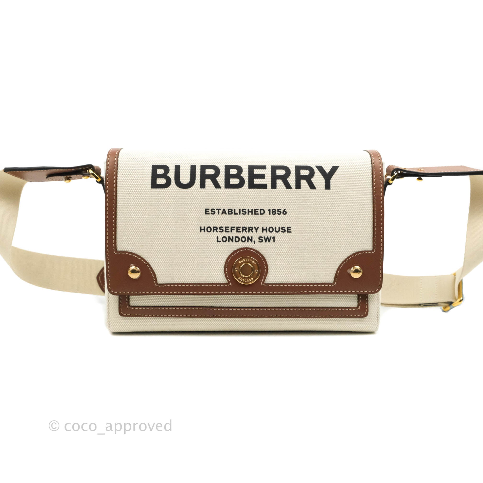 Burberry Hackberry Medium Canvas Crossbody Bag - Luxury Designer Handbag for Women, Perfect for Work, Travel & Everyday Use