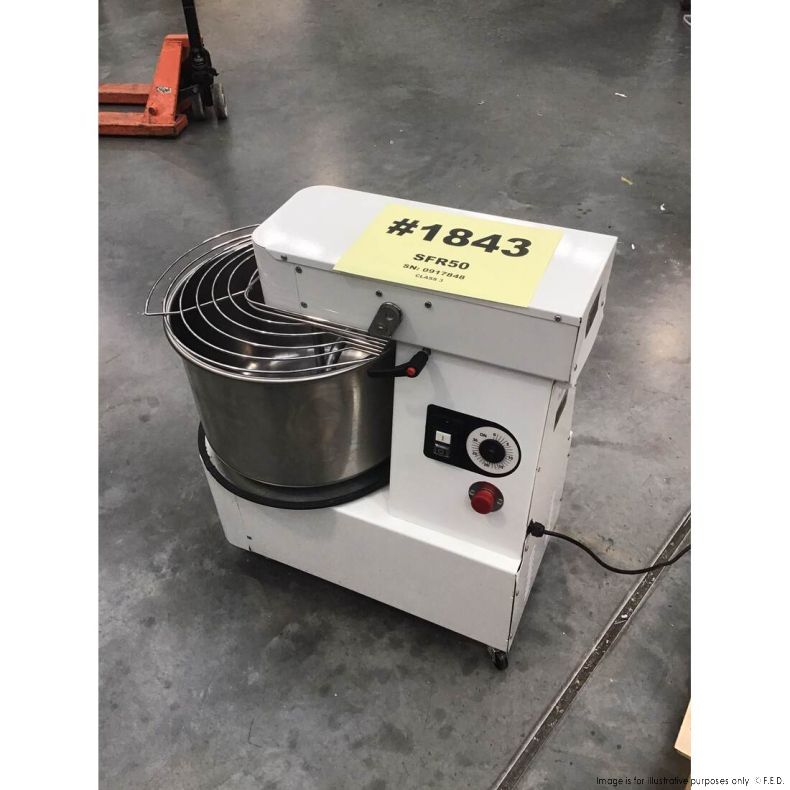 Prismafood SFR50 NSW1843 Spiral Mixer - Commercial Grade Dough Mixer for Bakeries, Restaurants & Home Baking | High Efficiency & Durable Design