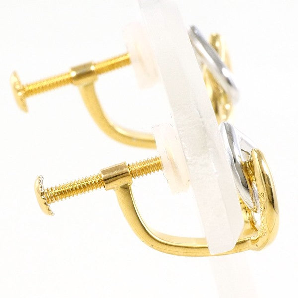 18K White Gold & Yellow Gold Earrings for Women - Elegant Dangle Hoop Earrings for Daily Wear, Parties & Special Occasions
