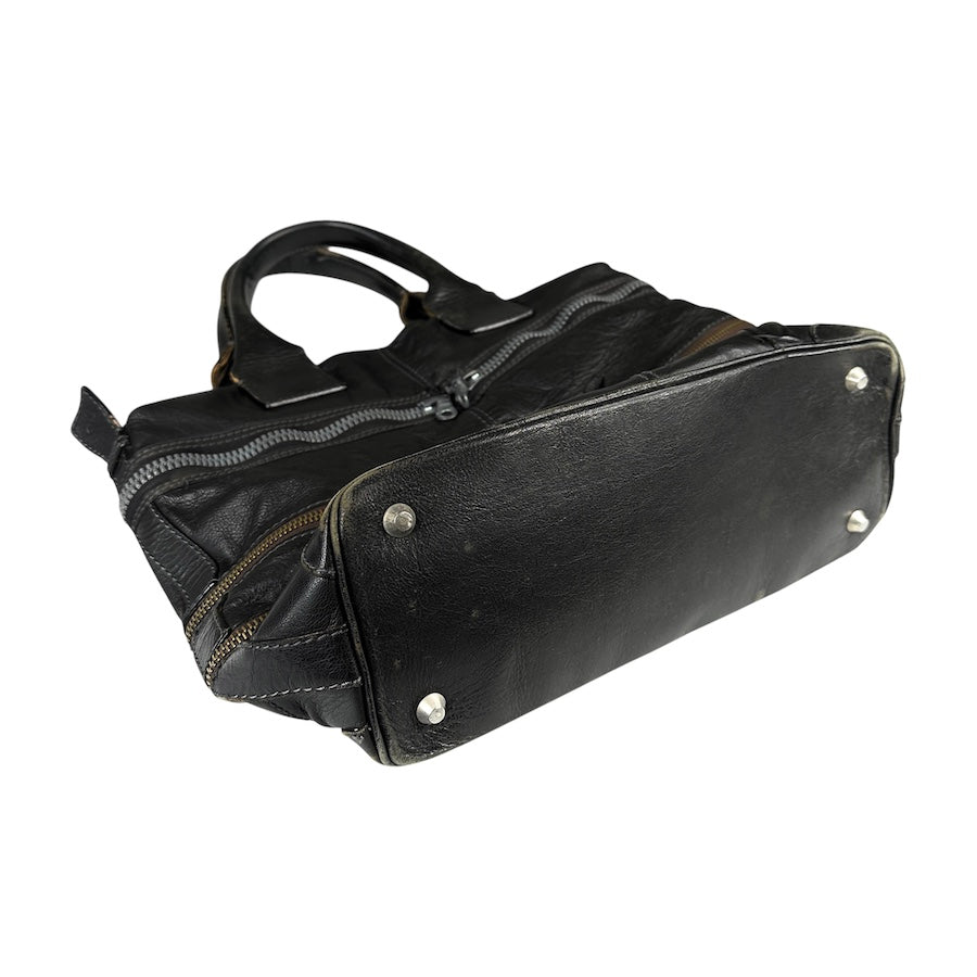 Chloé Black Leather Gladys Tote Bag - Stylish Designer Handbag for Women, Work, Travel & Everyday Use