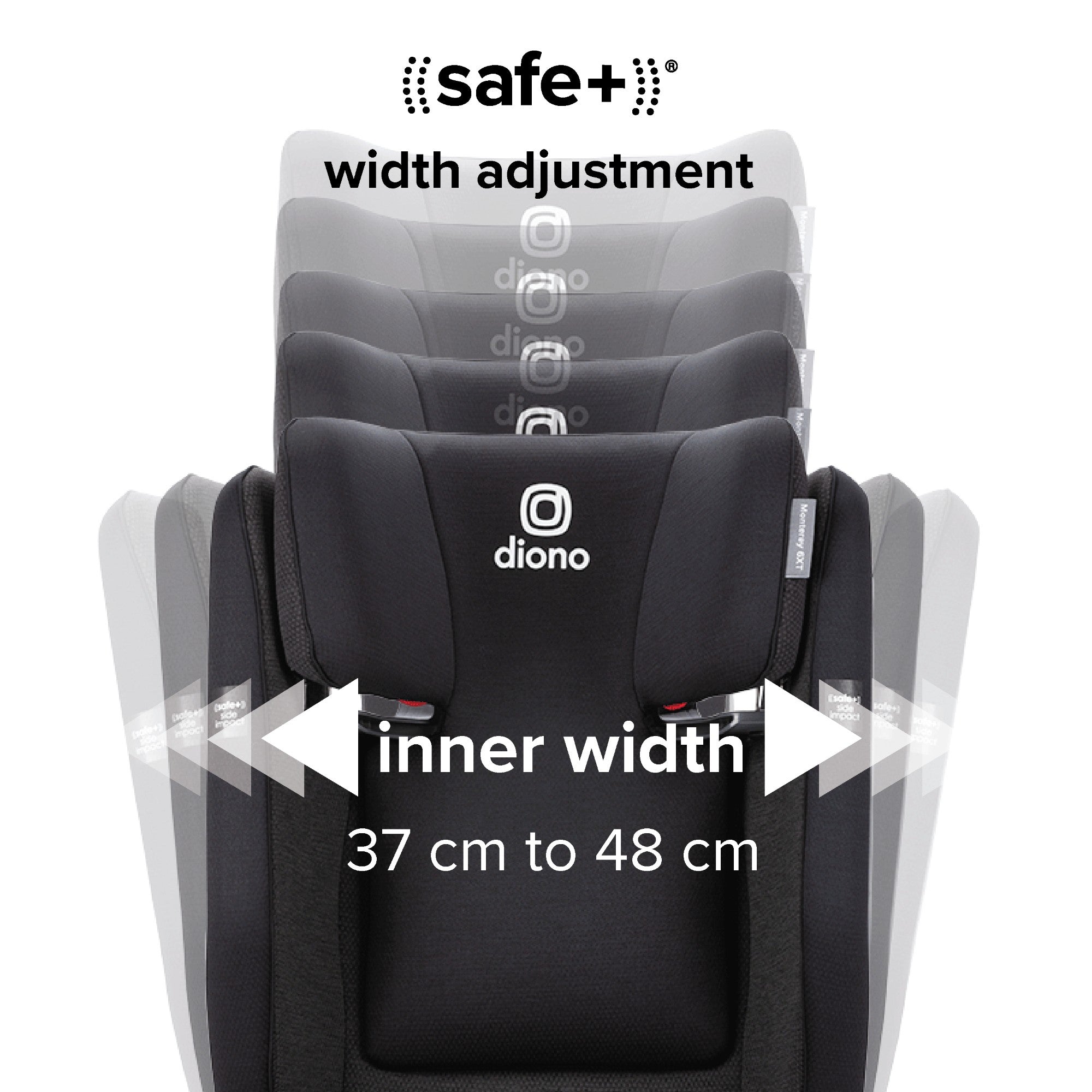 Diono Monterey 6XT SafePlus High Back Booster Car Seat - Safe & Comfortable for Kids 40-120 lbs - Ideal for Travel & Everyday Use