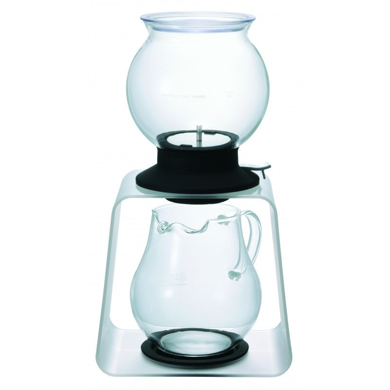 Hario Largo Glass Tea Dripper Set with Wood Stand - Perfect for Pour Over Coffee & Loose Leaf Tea Brewing at Home or Cafe