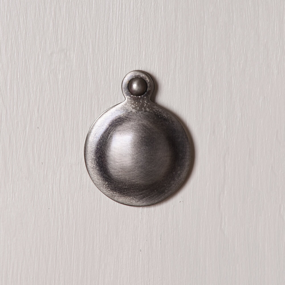 Vintage Nickel Round Covered Escutcheon - Classic Door Plate for Home & Office Decor | Perfect for Cabinet, Furniture, and Door Hardware Restoration Projects