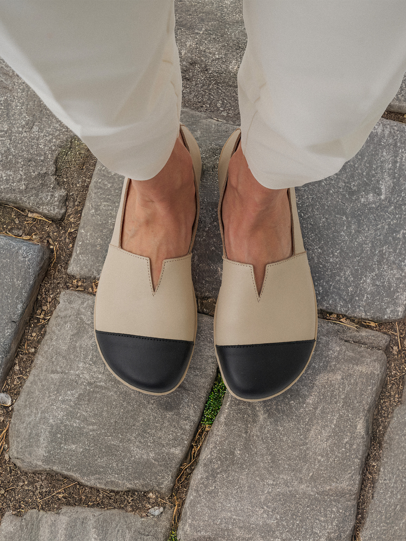 Barefoot Moccasins for Women - Be Lenka Rosaluna Light Beige Soft Leather Minimalist Shoes | Indoor/Outdoor Comfort for Home, Office & Travel
