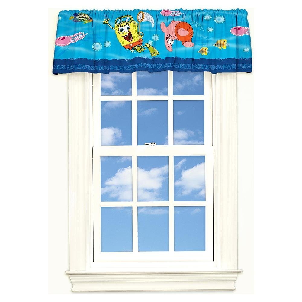 SpongeBob SquarePants Window Valance - Cartoon Character Curtain Valance for Kids Room, Nursery & Playroom Decor