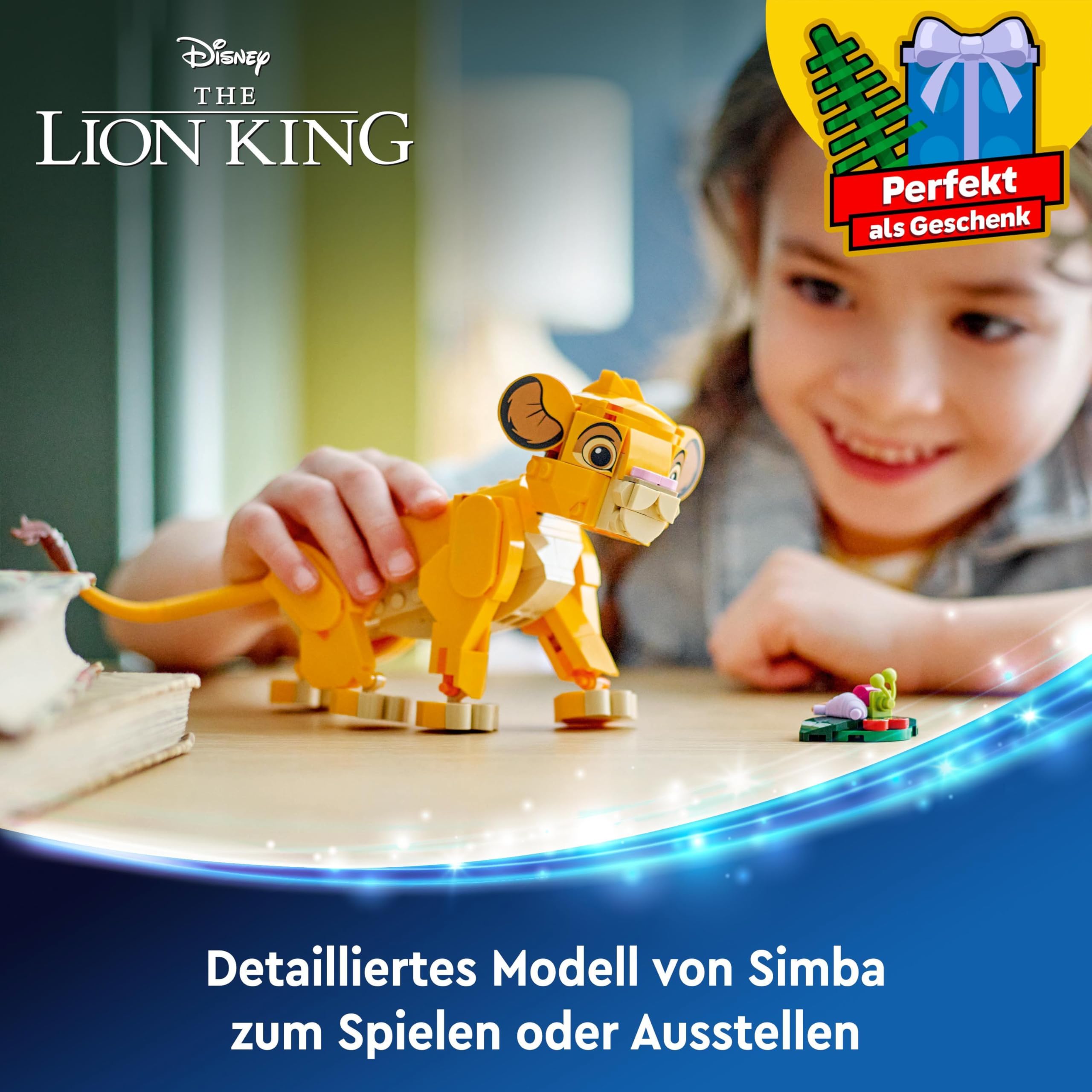 LEGO Disney The Lion King Simba Building Toy Set with Lion Figure - Creative Construction Kit for Kids Ages 6+ | Perfect Birthday Gift for Boys & Girls | Great for Pretend Play, Storytelling & Disney Fan Collections