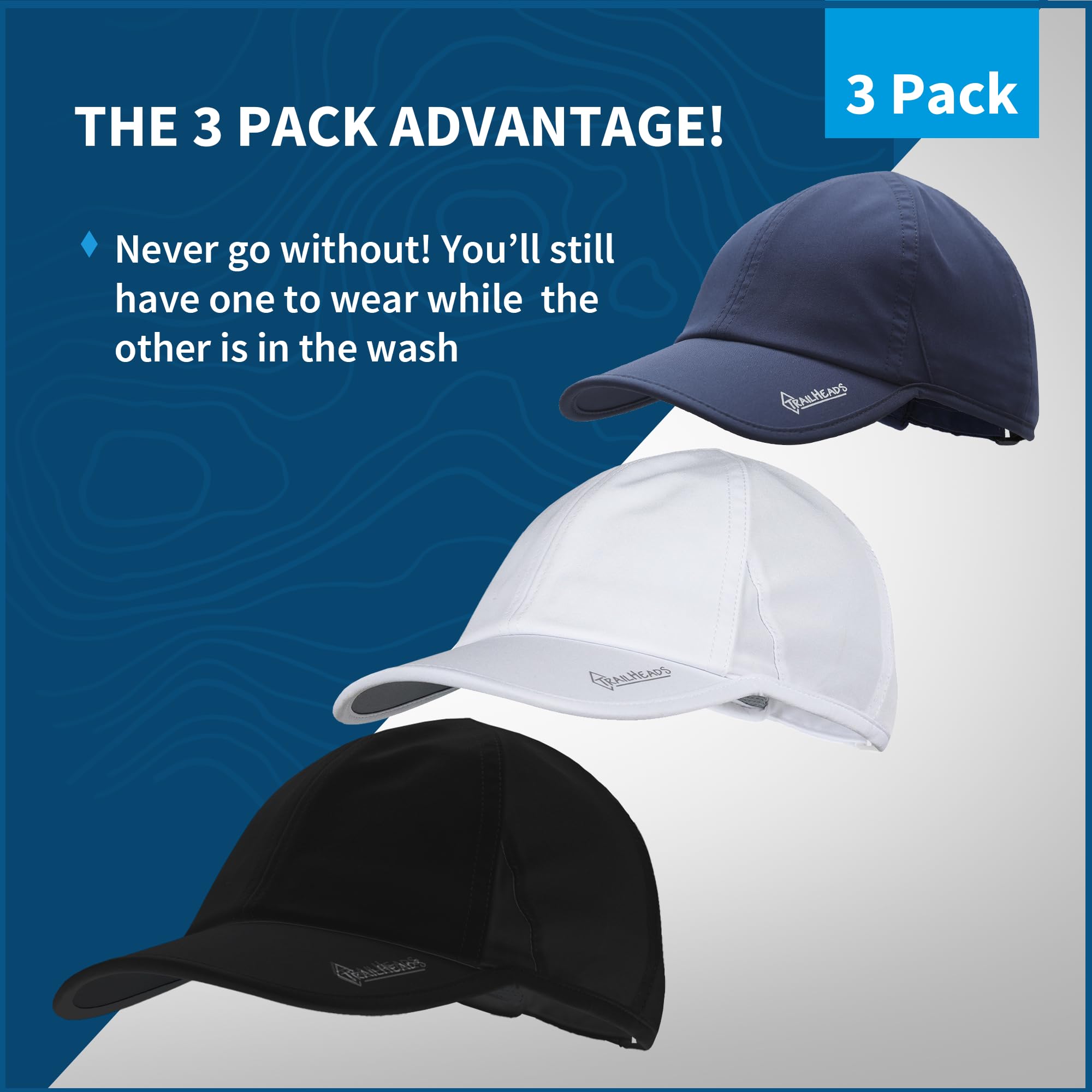 TrailHeads Women's UV Protection Running Hats - 50+ UPF Sun Protection Baseball Cap for Summer - Perfect for Tennis, Golf, Gym & Outdoor Workouts | Lightweight & Breathable for All-Day Comfort