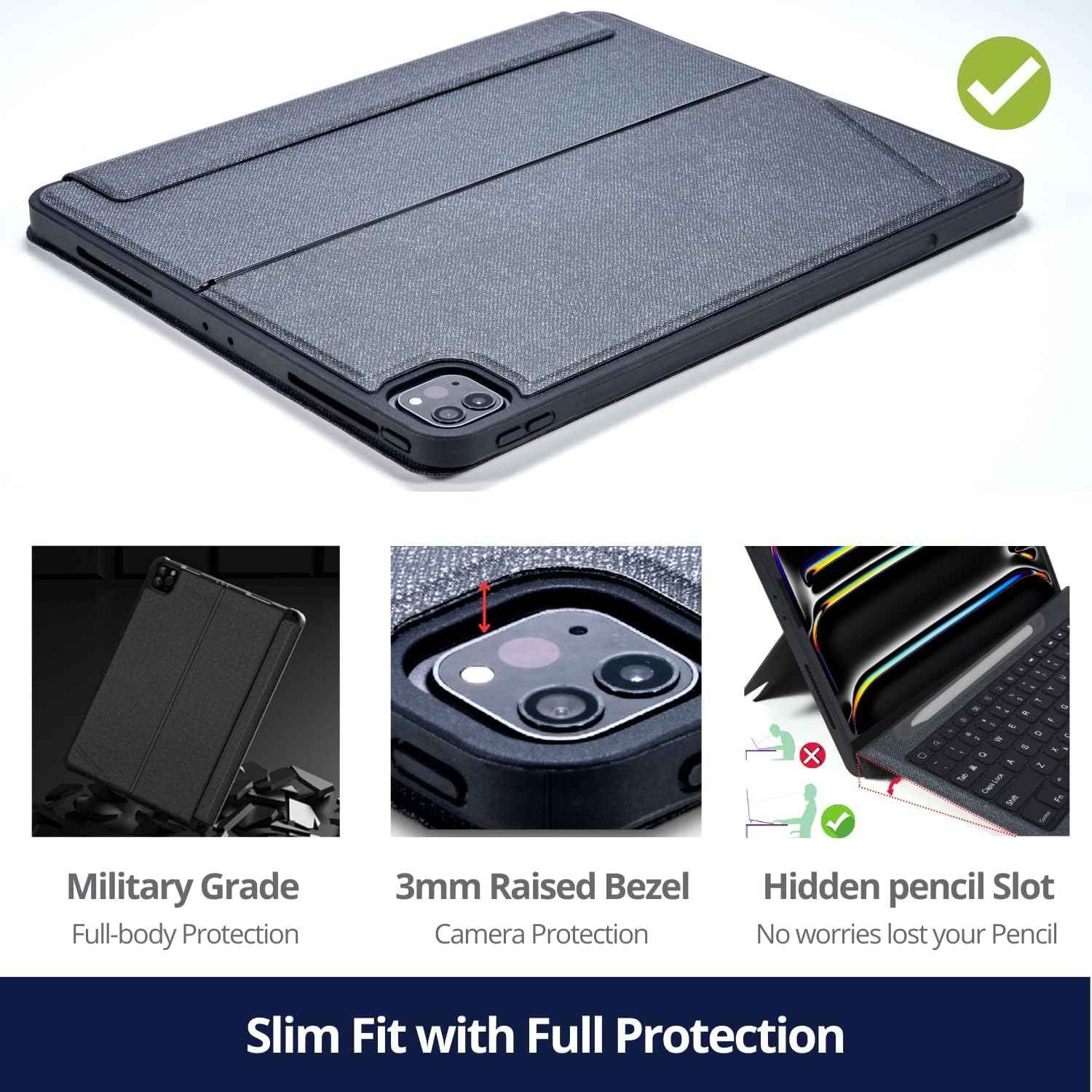 WIWU iPad Pro 11 Case with Bluetooth Keyboard & Trackpad - Magnetic Detachable Backlit Wireless Keyboard Folio Cover, TPU Silicone Protective Case with Apple Pencil Holder | Perfect for Work, Study & Travel