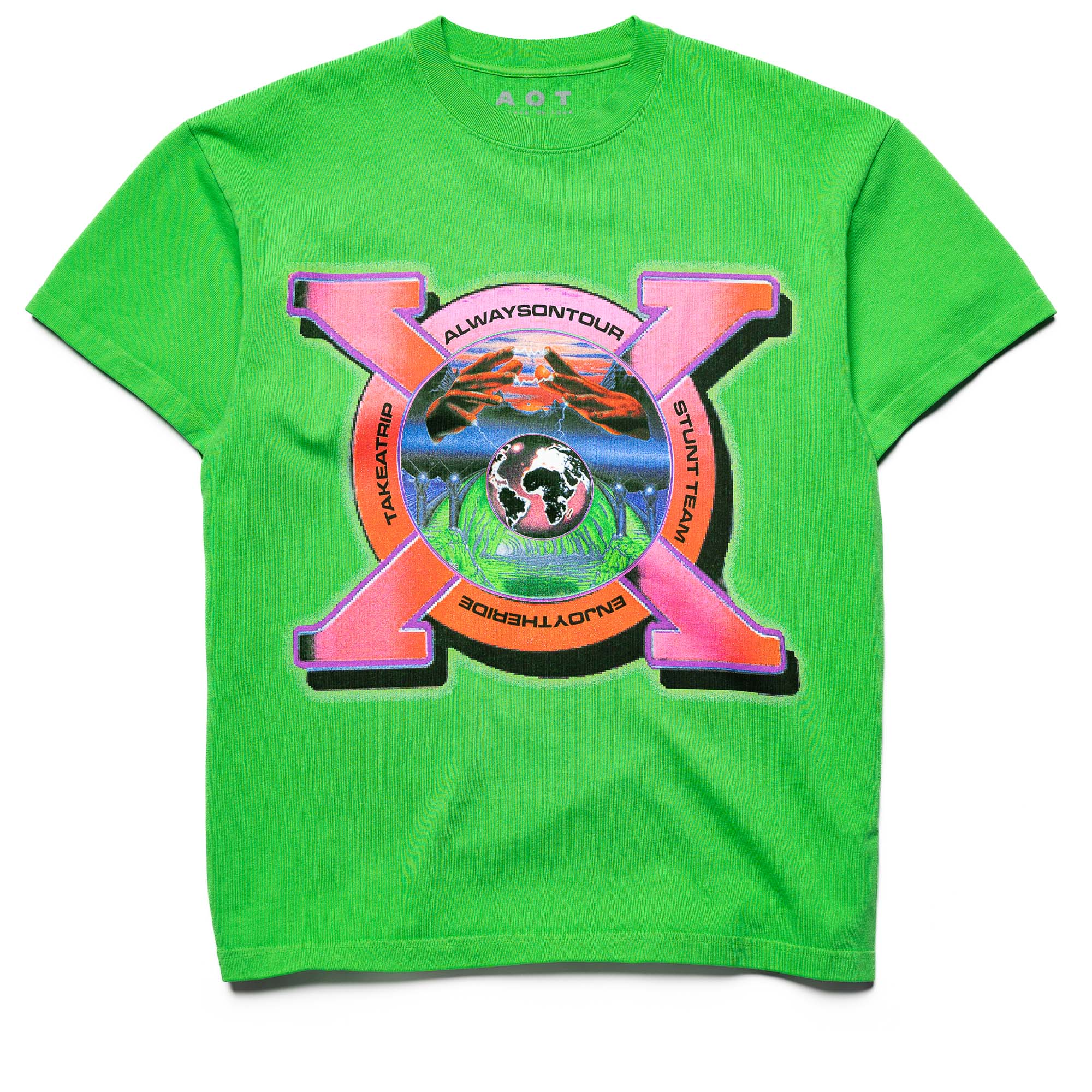 Always On Tour X Madness Tee - Green Cotton Graphic T-Shirt for Men | Streetwear Fashion, Concert Outfits & Casual Wear