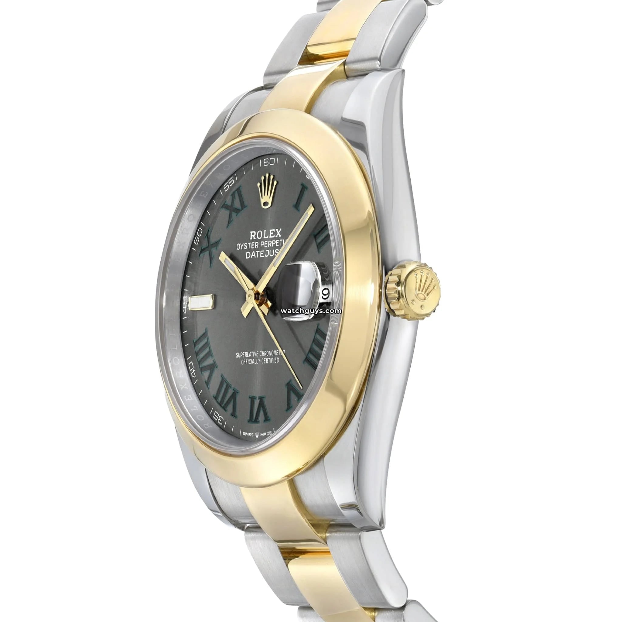 Rolex Datejust 126303 Wimbledon Men's Watch - Stainless Steel & 18K Gold, Automatic Movement, Green Roman Dial - Perfect for Business Meetings & Luxury Events