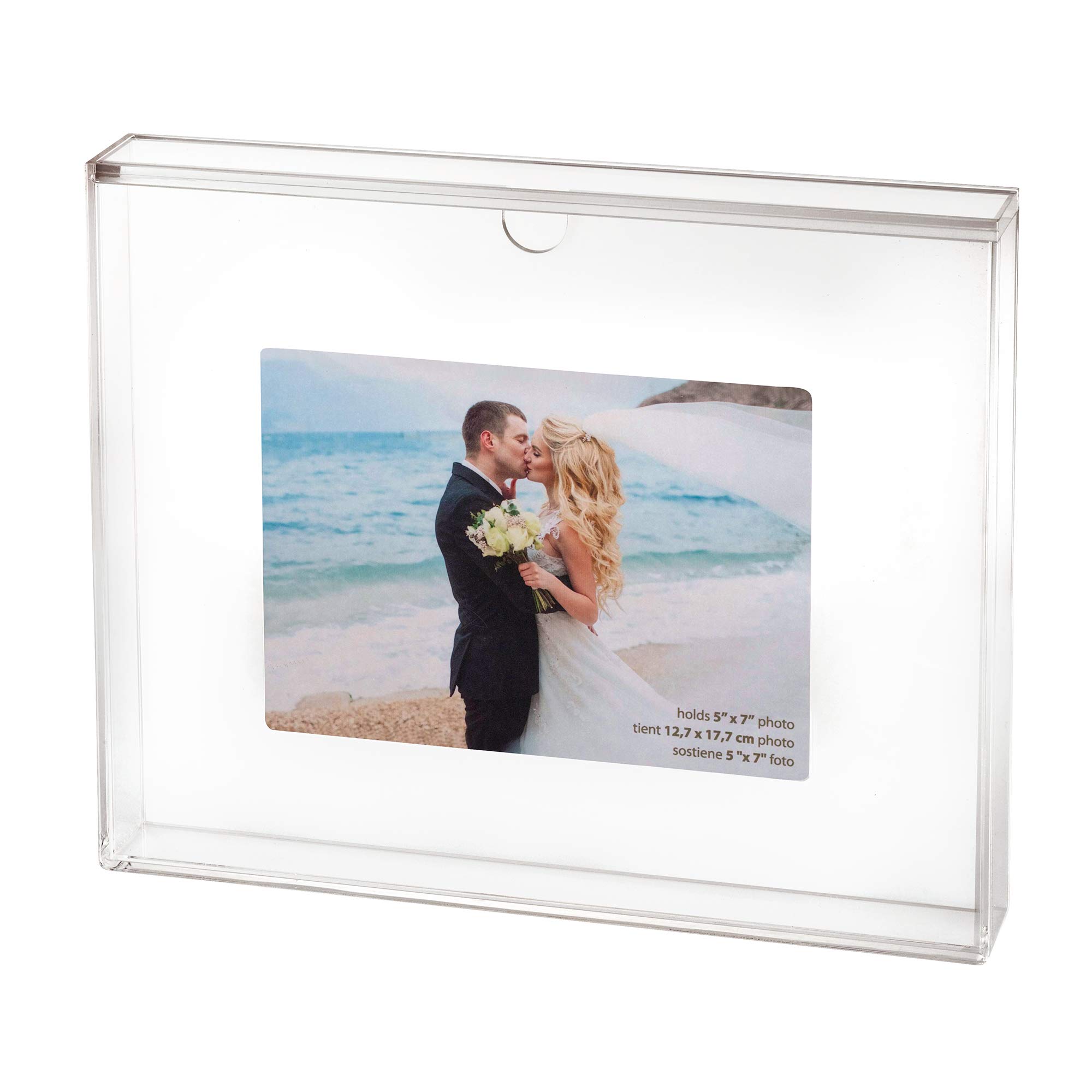 Lillian Rose Clear Acrylic Unity Sand Ceremony Photo Frame - Wedding Keepsake for Couples, Bridal Shower Gift, Anniversary Display - Perfect for Wedding Ceremonies, Vow Renewals & Home Decor