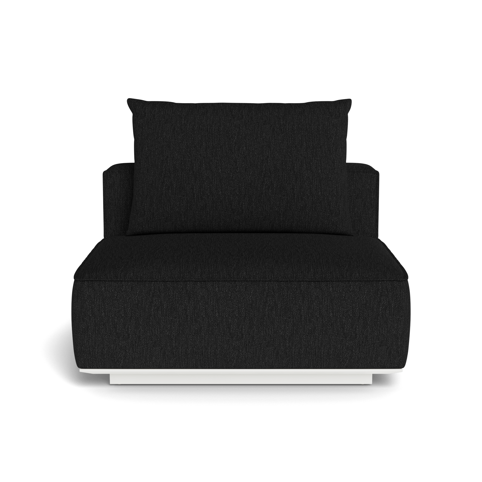 Santorini Outdoor Armless Single Chair - Patio Lounge Chair for Poolside, Garden, and Backyard Relaxation
