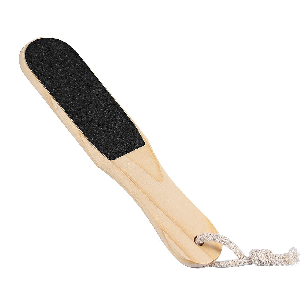 Dual Sided Wooden Foot Scraper - Hard & Dead Skin Callus Remover Pedicure Tool for Smooth Feet - Perfect for Home Spa, Pedicure & Foot Care Routine (Pack of 1)