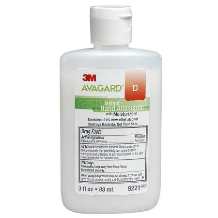3M Avagard D Instant Hand Antiseptic - 3 oz Travel Size | Hospital-Grade Hand Sanitizer for Healthcare Professionals & Everyday Use | Kills 99.9% Germs | Ideal for Clinics, Offices, Schools & On-the-Go Hygiene