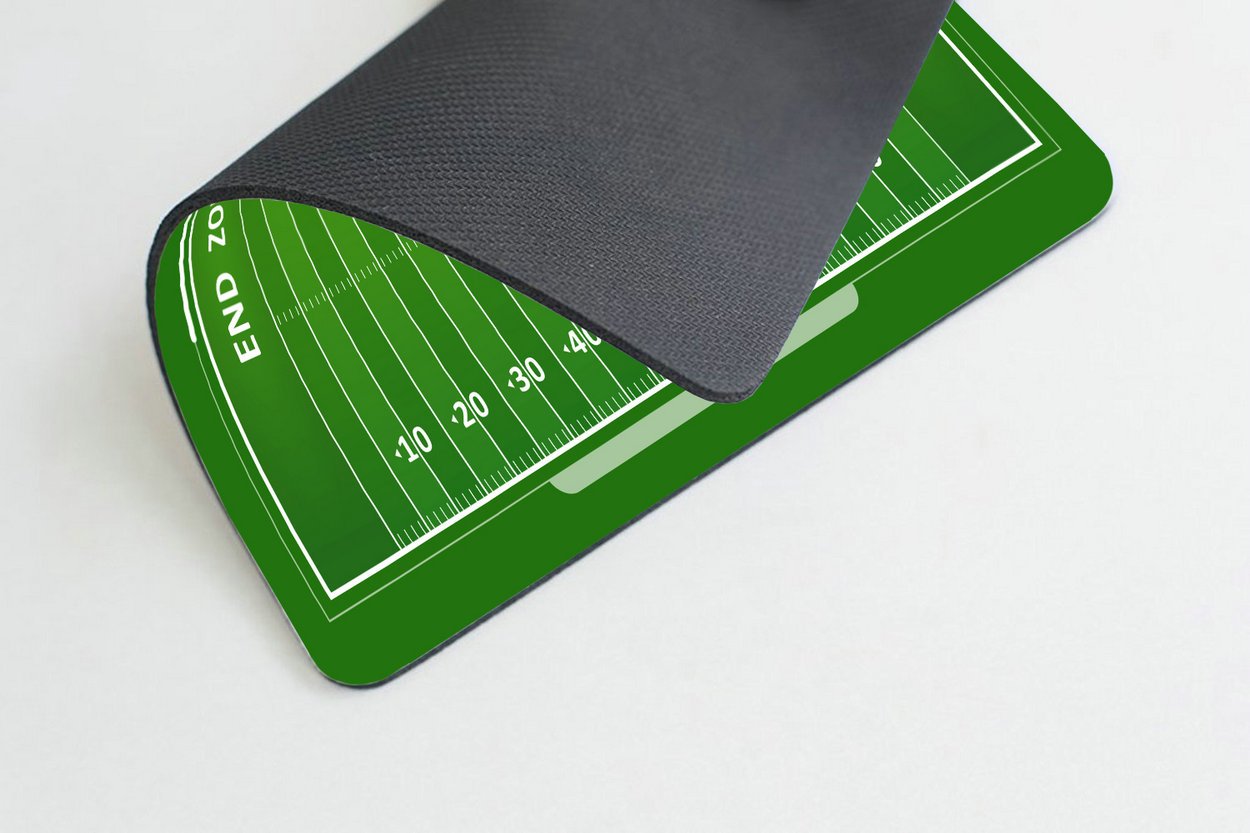 Custom American Football Field Mouse Pad - Non-Slip Rubber Gaming Mousepad for PC & Laptop | Perfect for Football Fans & Gamers | Office & Home Desk Accessory
