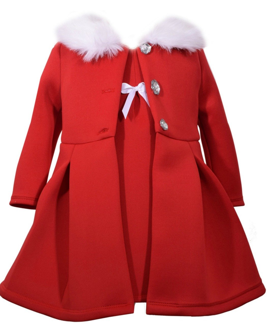 Bonnie Jean Girls Modern Red Jacket Dress Set - Stylish 2-Piece Outfit for School, Parties & Special Occasions