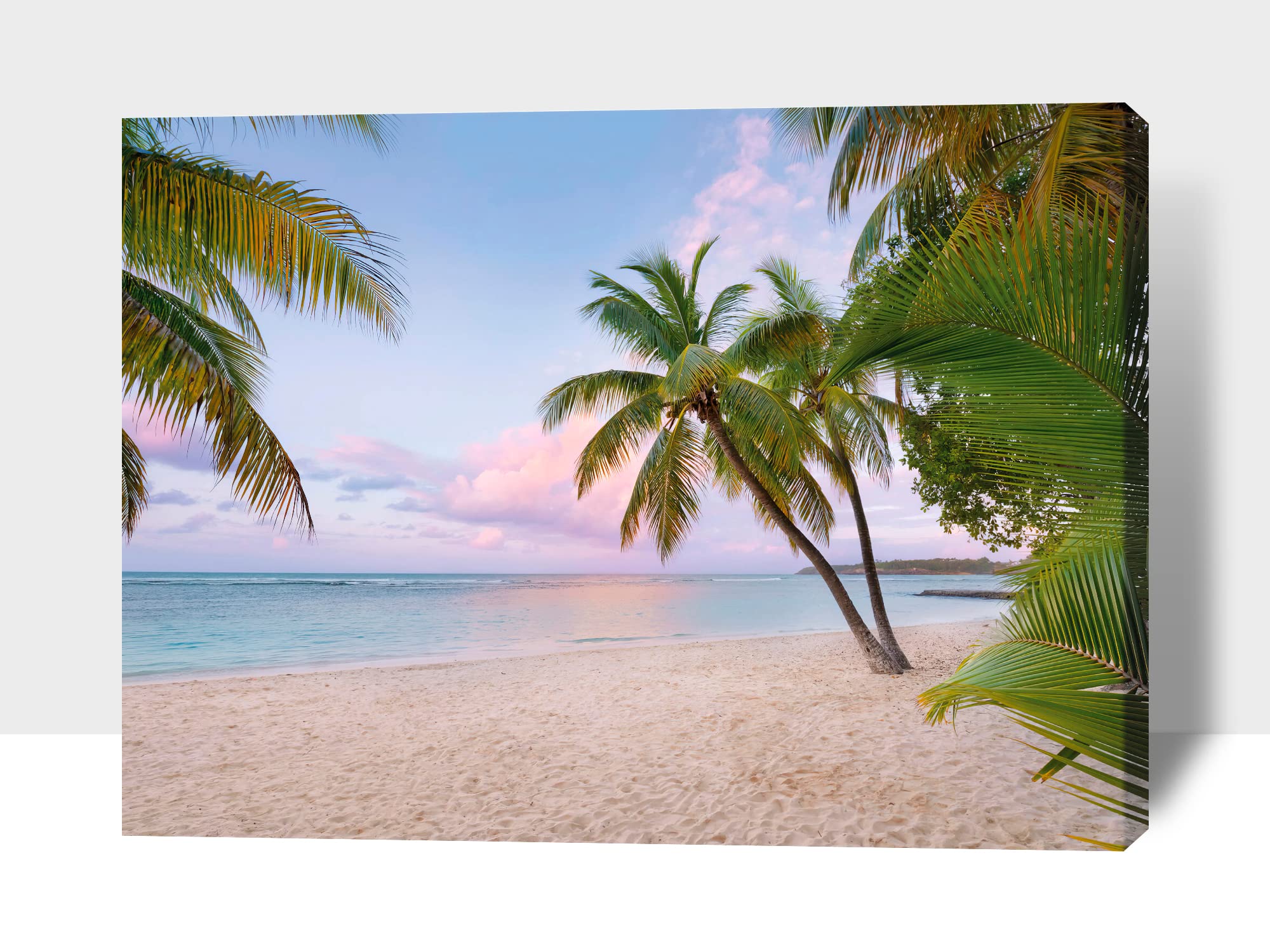 GUTTATY Beach Canvas Wall Art - Ocean Scenery Print for Bathroom, Living Room & Bedroom Decor - Framed Coastal Painting 32x48 Inches - Perfect for Beach House, Vacation Home or Seaside Theme Decor