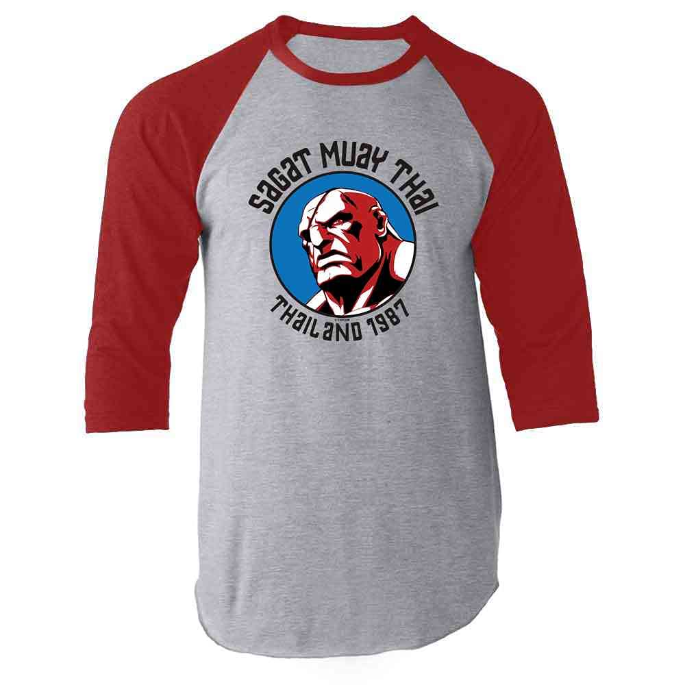 Pop Threads Sagat Street Fighter Graphic T-Shirt for Men - Muay Thai Master Arcade Gaming Tee | Casual Wear & Cosplay Costume