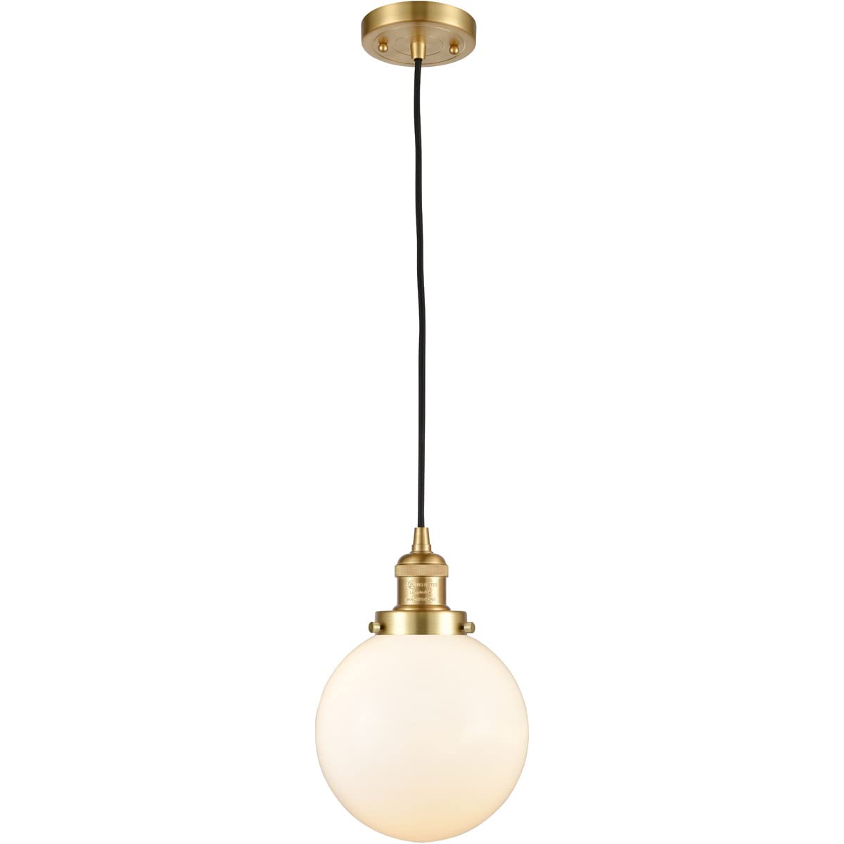 201C-SG-G201-8 LED Bare Bulb with 1 Light Cord Set in Satin Gold Finish - Perfect for Vintage Lighting, Home Decor, and DIY Projects