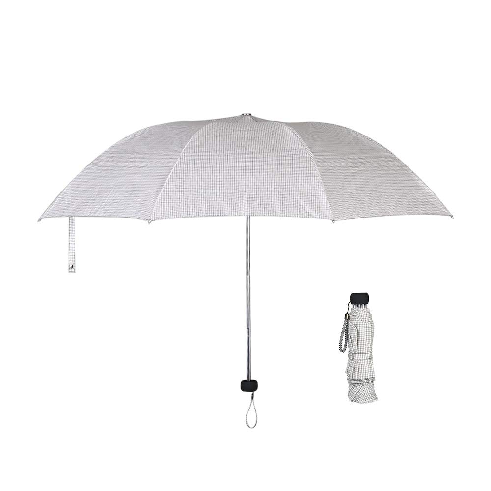 Triple Folding Umbrella for Rain & Sun - 8-Rib Windproof & Waterproof with 50+ UV Protection - Compact Travel Umbrella for Women & Men - Perfect for Commuting, Travel, and Outdoor Activities