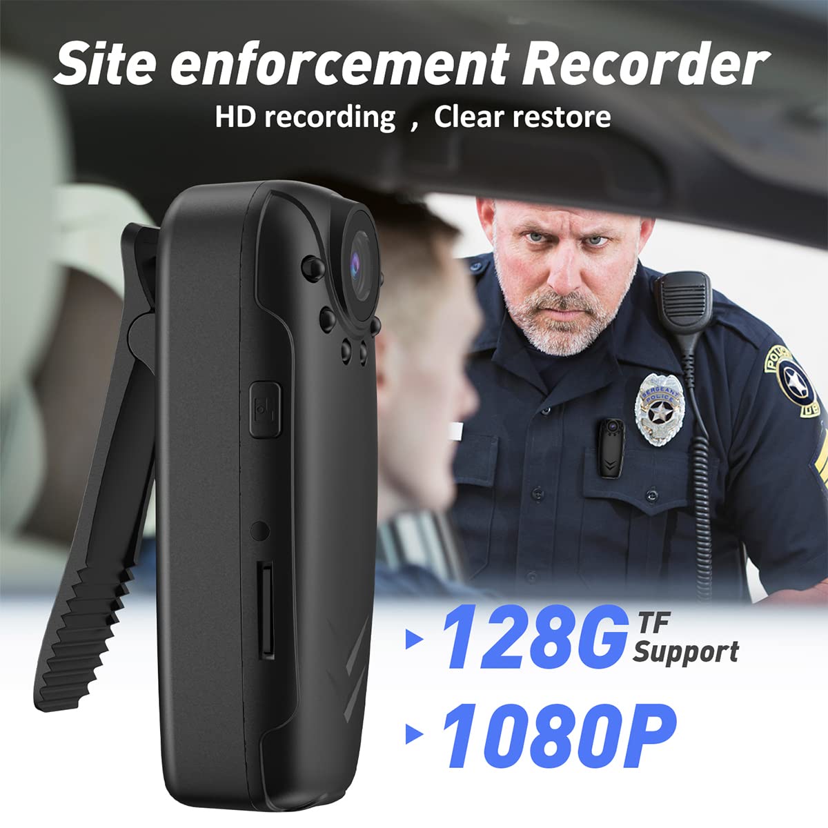 1080P HD Body Camera with Night Vision & Loop Recording - Mini Wearable Camera for Outdoor Sports, Security, Police, and Nighttime Surveillance