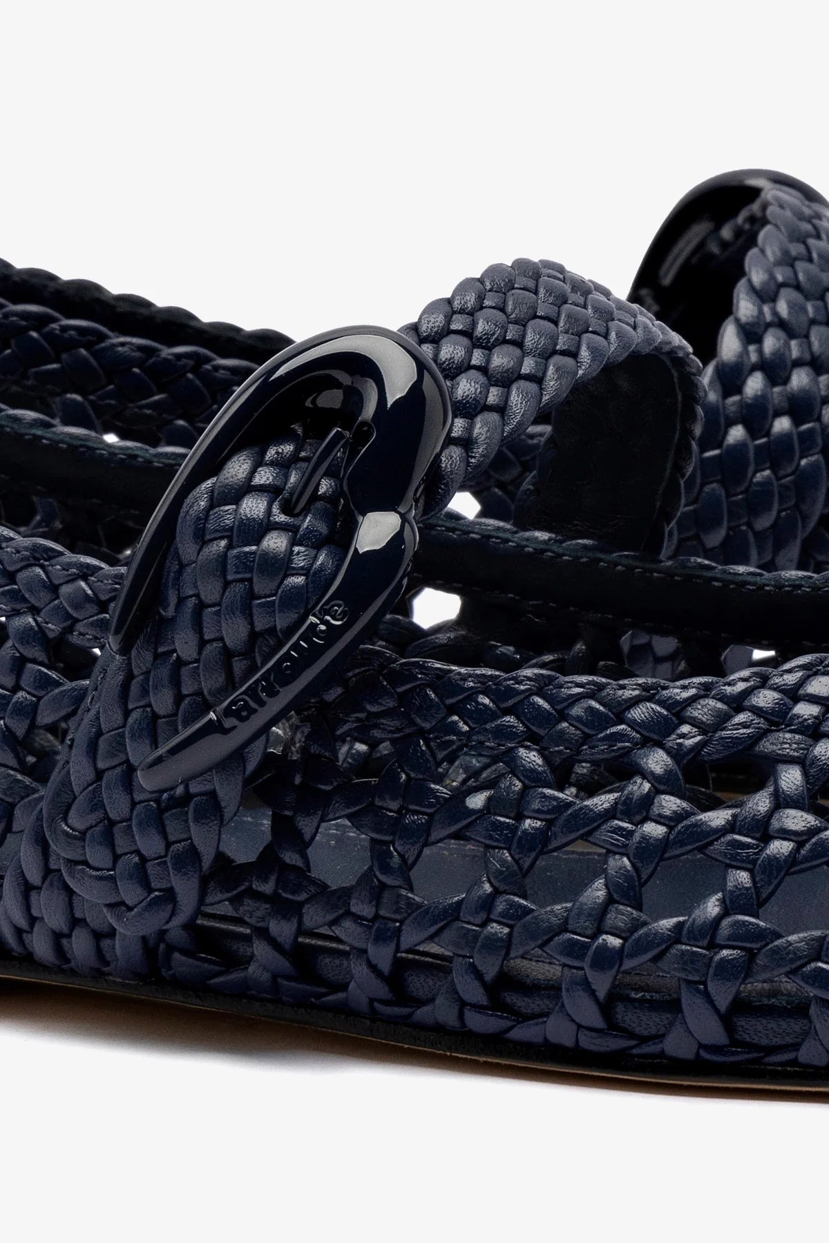 Verona Macrame Ballet Flat Shoes for Women - Navy Blue Genuine Leather Comfortable Slip-On Loafers | Perfect for Casual Outings, Office Wear & Travel