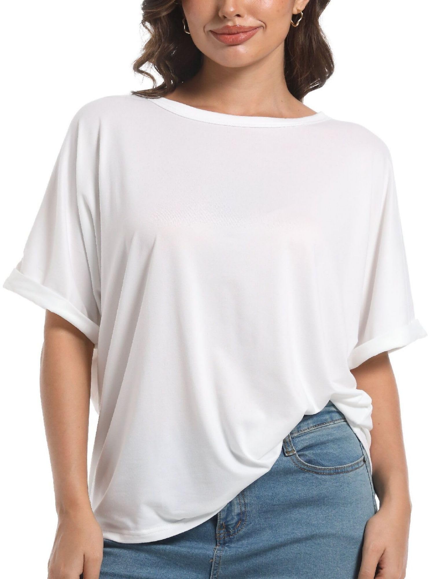 Women's Casual Short Sleeve Crew Neck T-Shirts - Soft Cotton Basic Tees for Everyday Wear | Perfect for Work, Weekend & Travel Outfits