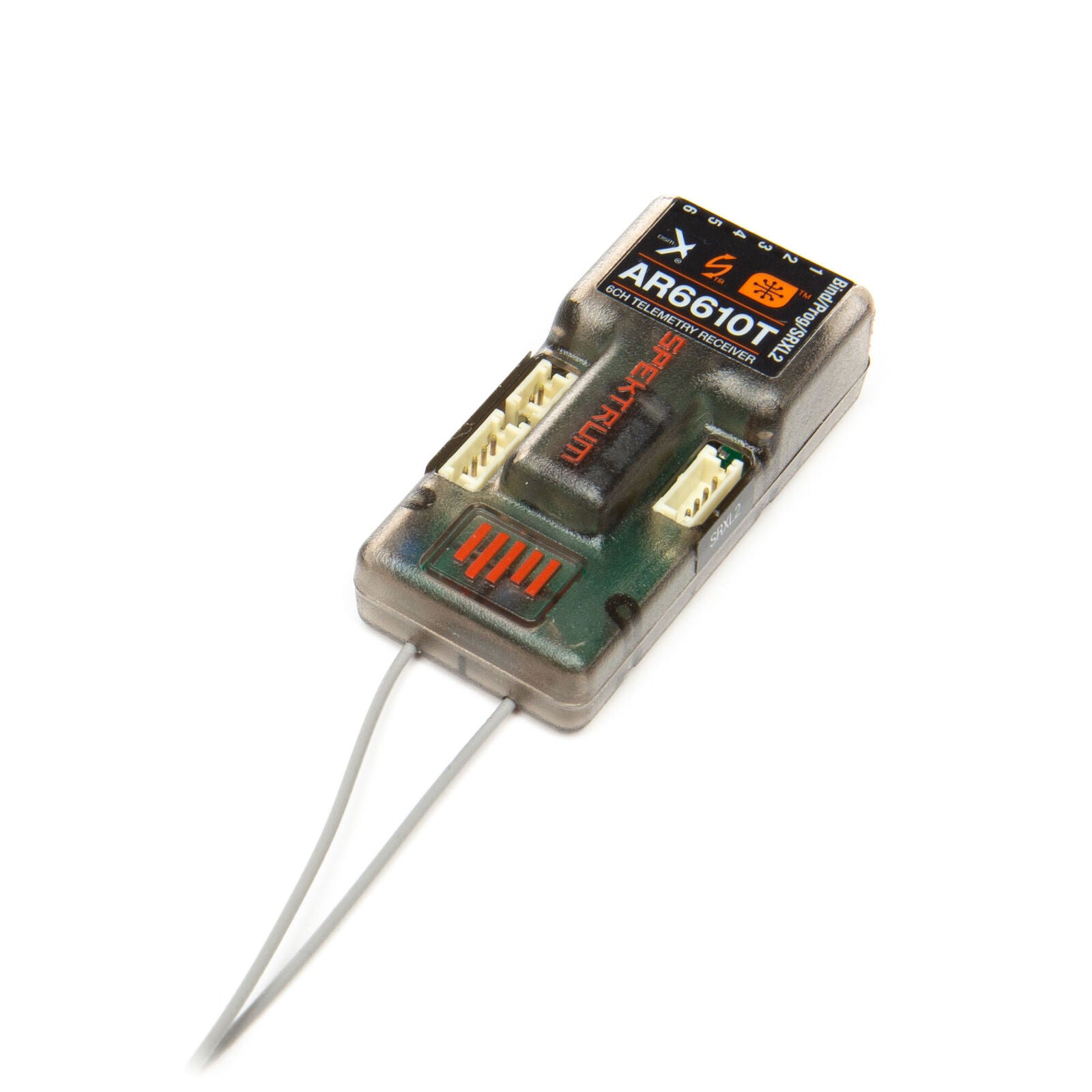 Spektrum AR6610T DSMX 6-Channel Telemetry Receiver for RC Drones, Airplanes & Helicopters - Long Range Wireless Control with Real-Time Flight Data Monitoring