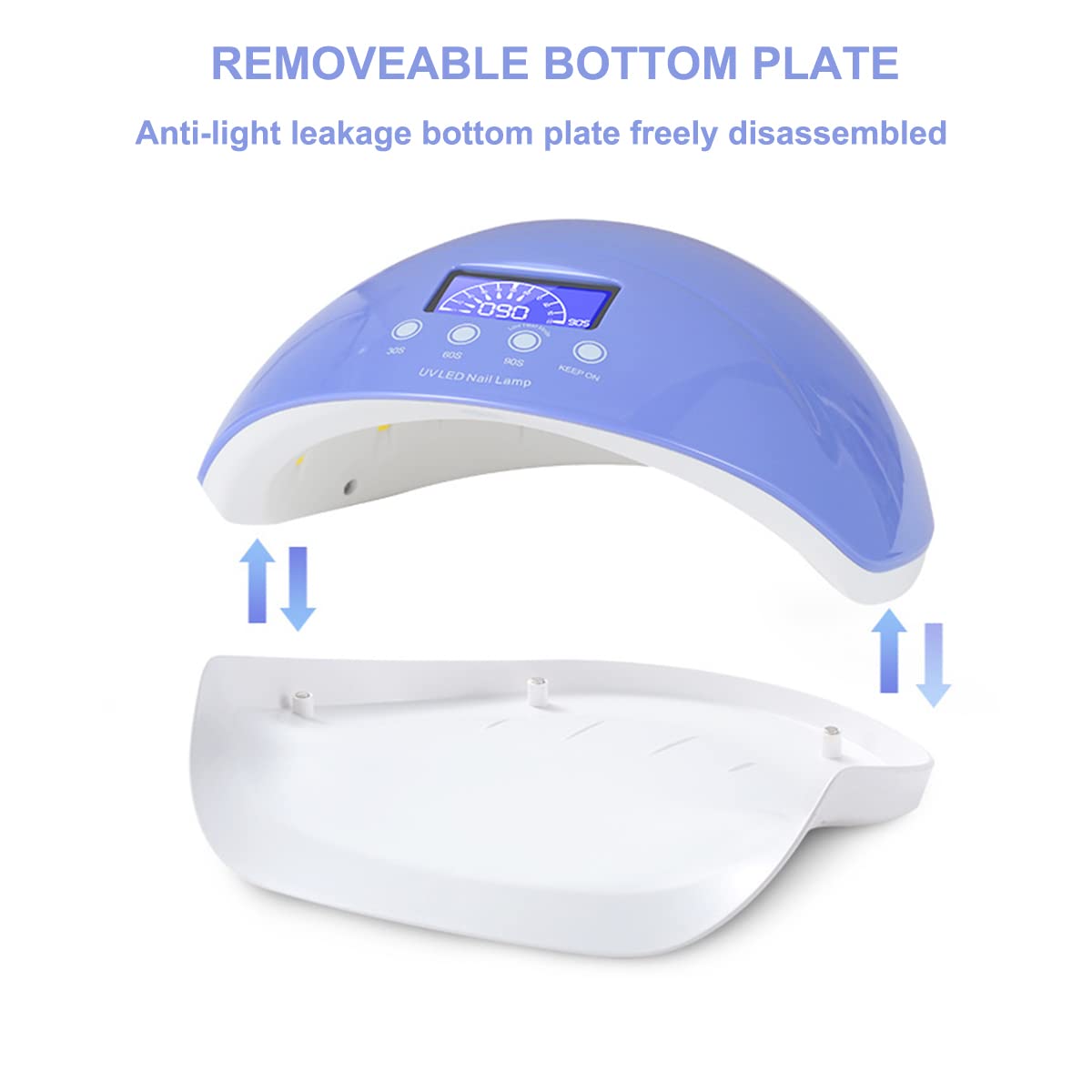 Professional 50W UV LED Nail Lamp - Cordless Gel Polish Dryer with Auto Sensor & 3 Timers | Fast Curing for Acrylic Nails, Manicures & Pedicures | Perfect for Home Salons & Nail Art Enthusiasts