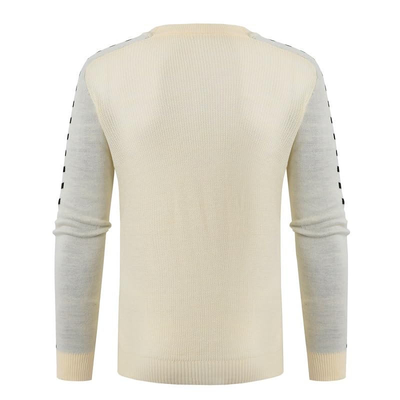 Men's Thick Winter Sweater - Warm Knit Pullover Long Sleeve Round Neck Casual Top for Autumn & Winter | Cozy Layering Shirt for Office, Dating & Outdoor Activities
