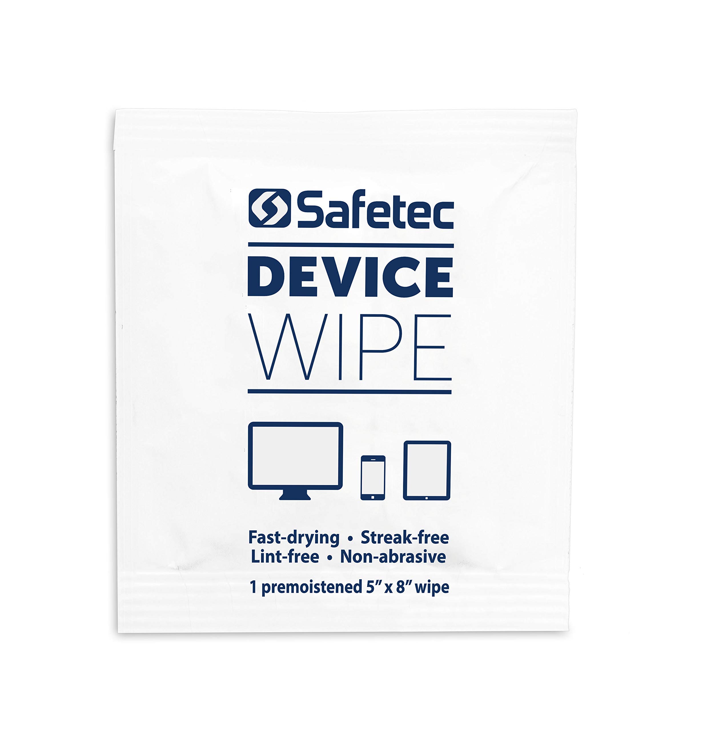 Safetec Antibacterial Device Wipes for Cellphones, Tablets & Screens - 6 Pack of 100ct Disposable Cleaning Cloths (600 Wipes Total) - Perfect for Office, Home & Travel Use to Sanitize Electronics