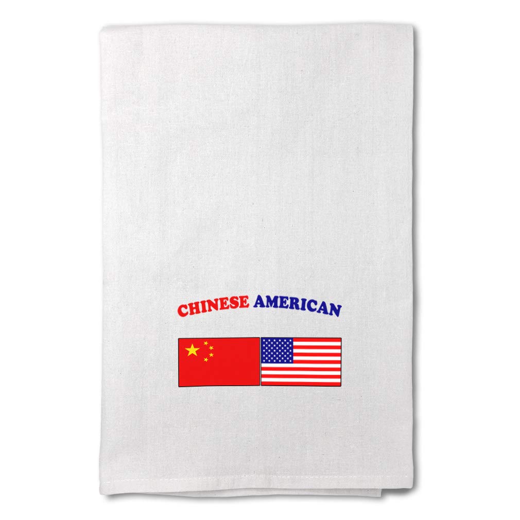 Custom Printed Kitchen Towels with Chinese & American Flags - Stylish Flour Sack Dish Towels for Cooking, Cleaning & Home Decor