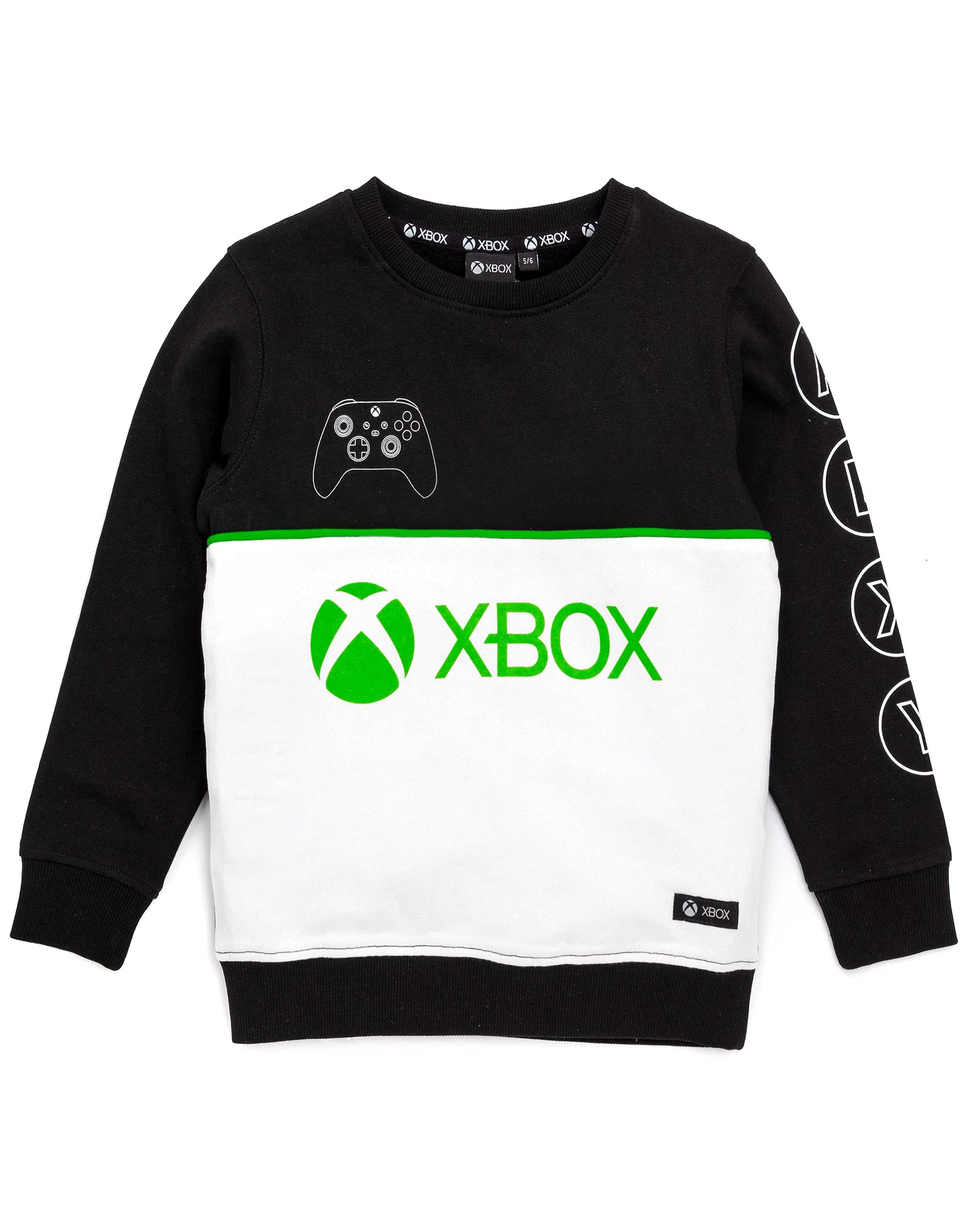 Xbox Sweatshirt for Kids - Boys & Girls Black Green Controller Gaming Hoodie | Children's Gamer Sweater Jumper | Perfect for Gaming Parties, Birthday Gifts & Casual Wear