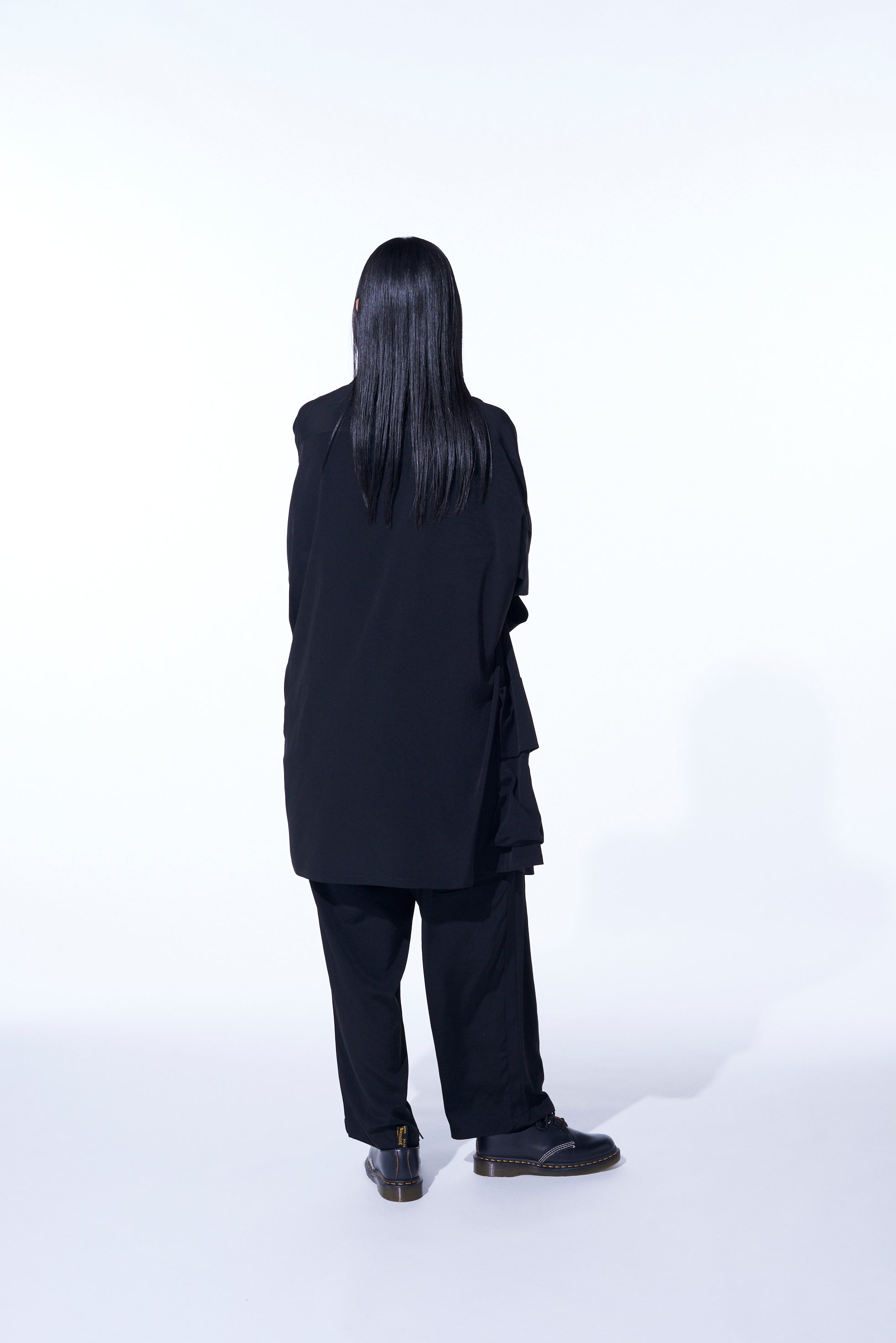 CREPE DE CHINE OVERSIZED TOPPER BLOUSON - Lightweight Flowy Women's Blouse for Casual Outings & Office Wear