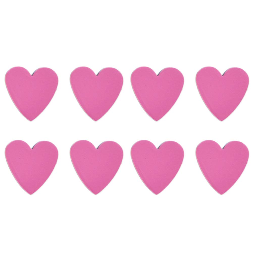 10PCS Pink Heart Shaped Magnetic Stickers - 30 x 2.2mm Cute Fridge Magnets for Kids, DIY Home Decor & Office Organization - Perfect for Refrigerators, Whiteboards & Metal Surfaces