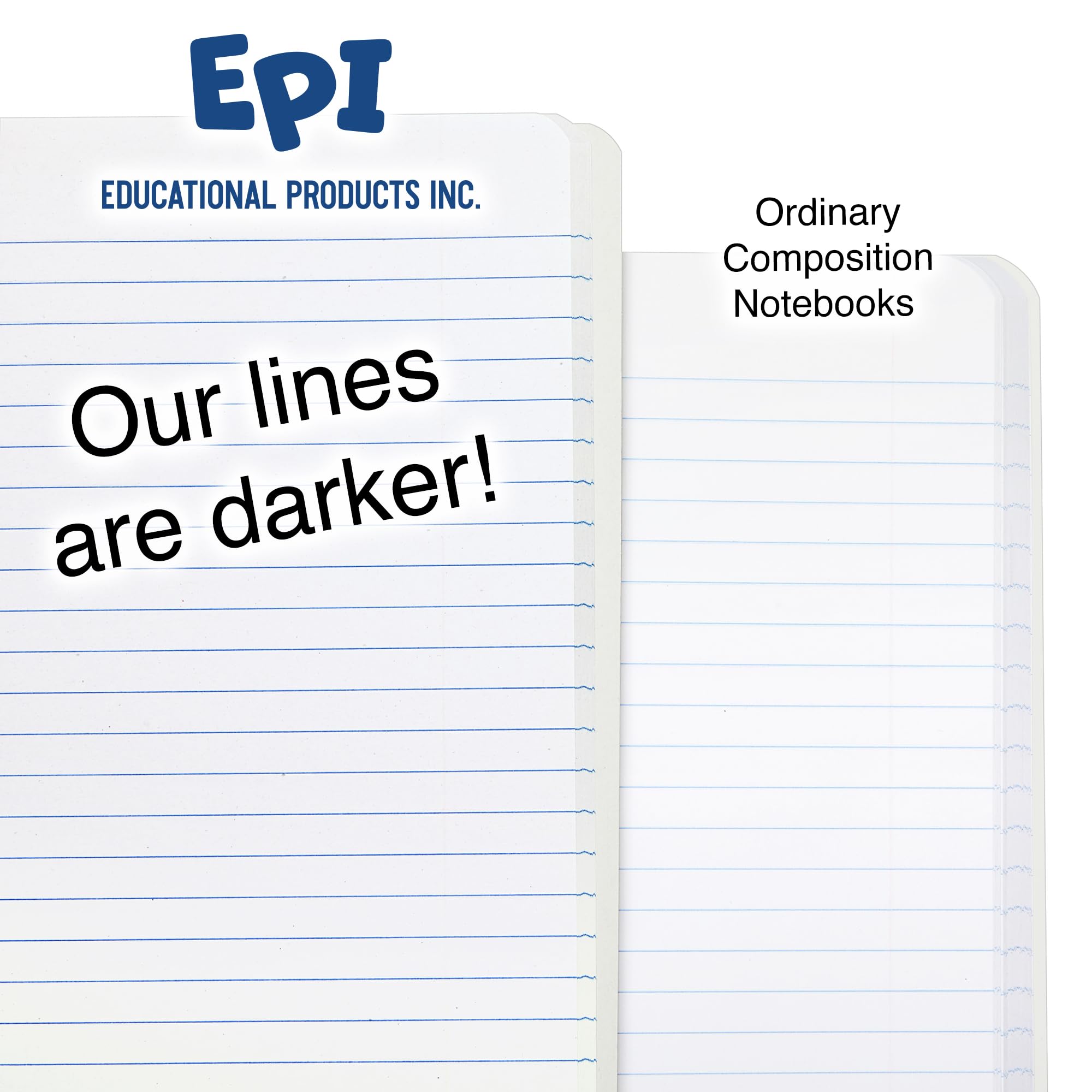 EPI Wide Ruled Marble Composition Notebook - Purple, 100 Sheets, 48-Pack - Perfect for School, Office & College Note Taking, Bulk Supplies for Students & Teachers