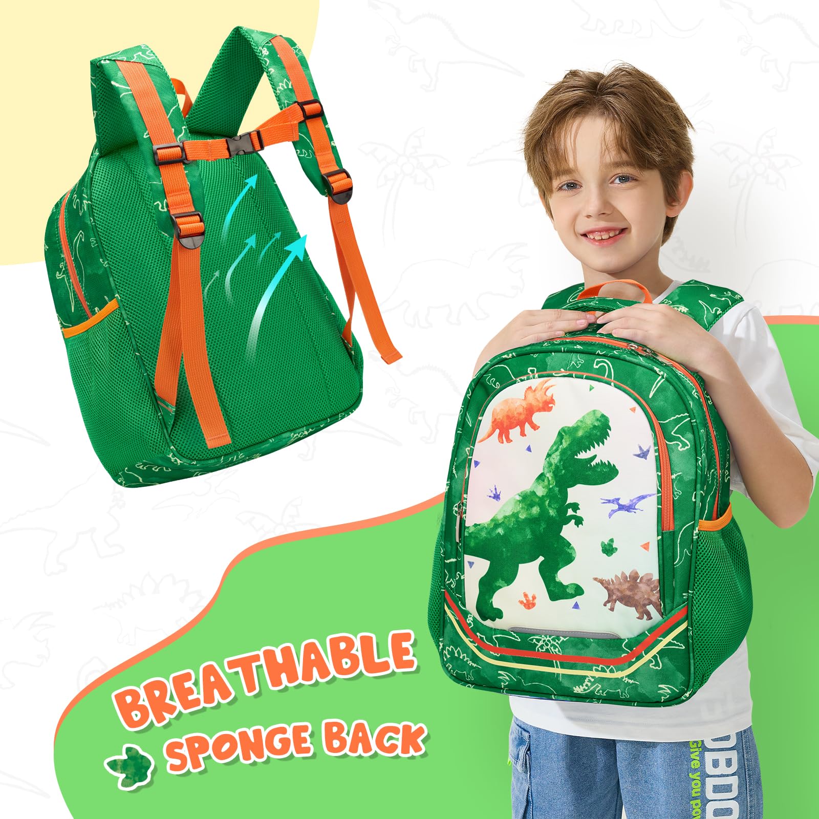 WAWSAM Kids Backpack Set - Waterproof School Backpack with Insulated Lunch Bag for Kindergarten & Elementary Students | Perfect for School, Travel, and Day Trips