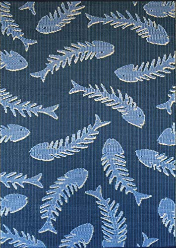 Fishbone - Navy/Periwinkle